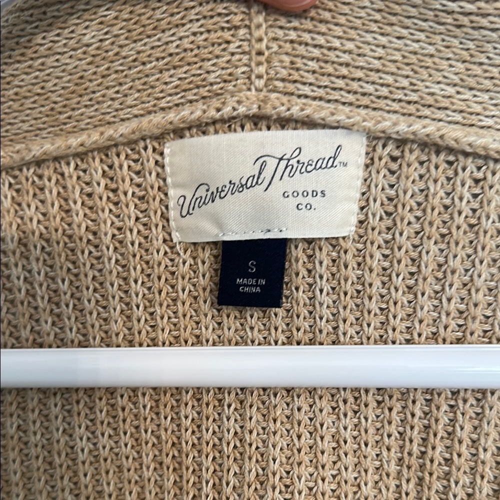 Universal Thread Tan Cardigan Sweater Open-Front - Picture 3 of 5